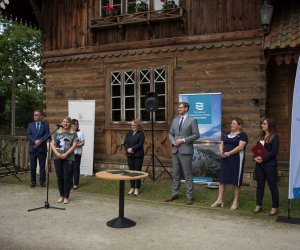 Fotorelacja z podsumowania inwestycji "Remont młyńskiego zbiornika wodnego" połączonego z konferencją "Hydrologiczne uwarunkowania zbiorników wodnych w Województwie Podlaskim"