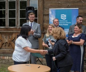 Fotorelacja z podsumowania inwestycji "Remont młyńskiego zbiornika wodnego" połączonego z konferencją "Hydrologiczne uwarunkowania zbiorników wodnych w Województwie Podlaskim"