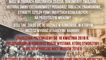 Konkurs „Ciechanowiec i okolice w dawnych dokumentach  i fotografii.”