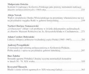 WOLNI I UWŁASZCZENI. Chłopi a przemiany społeczne, gospodarcze i polityczne w Europie Wschodniej w XIX i na początku XX wieku