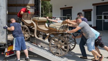 Konserwacja zabytkowych pojazdów zaprzęgowych ze zbiorów Muzeum Rolnictwa im. ks. Krzysztofa Kluka w Ciechanowcu