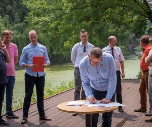 Fotorelacja z podsumowania inwestycji "Remont młyńskiego zbiornika wodnego" połączonego z konferencją "Hydrologiczne uwarunkowania zbiorników wodnych w Województwie Podlaskim"