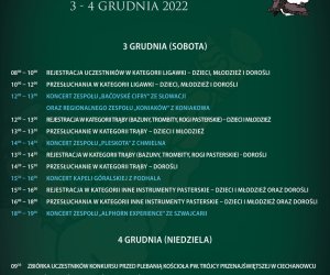 XLI Konkurs Gry na Instrumentach Pasterskich im. Kazimierza Uszyńskiego - 3-4 grudnia 2022r.