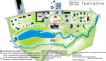 Noc Muzeów 2023 - mapa muzeum z zaznaczonymi atrakcjami