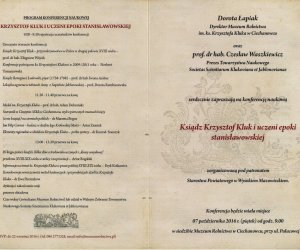 Konferencja naukowa "Ksiądz Krzysztof Kluk i uczeni epoki stanisławowskiej"