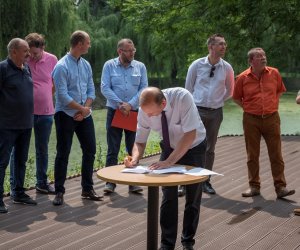 Fotorelacja z podsumowania inwestycji "Remont młyńskiego zbiornika wodnego" połączonego z konferencją "Hydrologiczne uwarunkowania zbiorników wodnych w Województwie Podlaskim"